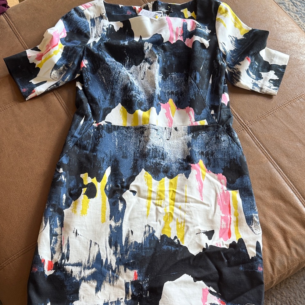 Kate Spade Multicolor Abstract Midi Dress